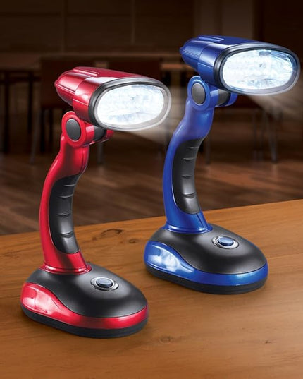 Collections Etc LED Cordless Desk Lamps Perfect for Blackout, Emergencies or Adding Light Wherever You Need it - Set of 2 - LeafyLoom