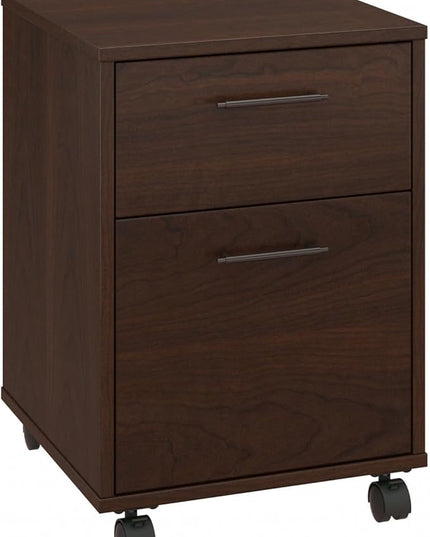 Bush Furniture Key West 2 Drawer Mobile File Cabinet, Bing Cherry (KWF116BC-03) - LeafyLoom