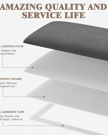 Queen Headboard, Wall Mounted Peel and Stick Headboard, Upholstered Leather Bed Headboard for Queen Size Bed, Floating Dorm Bedroom Tall Headboard Soundproof Wall Panels (9 Panels, 10"x24") - LeafyLoom