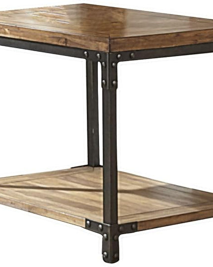 NicBex Coffee Table Wooden Coffee Table with Storage Rectangle Center Tables with Bottom Shelf End Table for Living Room, Dining Room, Office, and Bedroom,23" W, Honey+Black - LeafyLoom