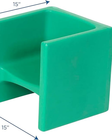 Children's Factory 3-in-1 Cube Chair for Kids, Flexible Seating Classroom Furniture, 1-Pack, Green - LeafyLoom