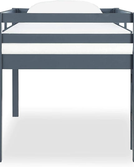 DHP Milton Junior Twin Loft Bed, Grey - LeafyLoom