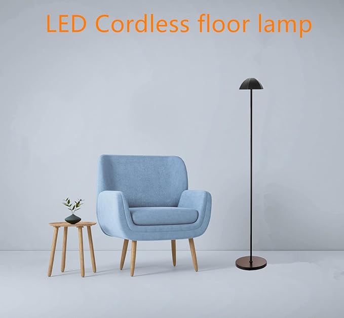 LED Cordless Floor lamp,Waterproof Outdoor Floor Lamp,Adjustable Height Rechargeable Floor & Desk Lamp,Modern Portable Tall Pole Standing Light for Outdoor,Living Room,Bedroom - LeafyLoom