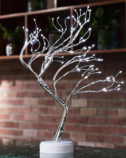 Bonsai Tree Light for Room Decor, Aesthetic Lamps for Living Room, Cute Night Light for House Decor, Good Ideas for Gifts, Home Decorations, Weddings, Christmas, Holidays and More (White, 108 LED) - LeafyLoom