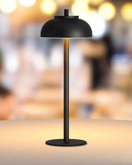 1 Pack Cordless Table Lamp Rechargeable,Small Battery Operated Lamp,Portable Wireless Led Table Lamp for Outdoor Patio Home Restaurant Dinner Bar Living Room Bedroom Bedside,Black - LeafyLoom