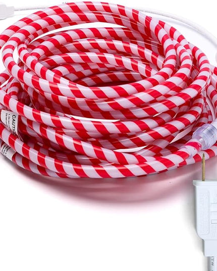 Joiedomi 40FT LED Candy Cane Rope Lights, Waterproof Outdoor 360 LED Christmas Decor Lights for Garden Yard Party Xmas Christmas Holiday Decorations Joiedomi