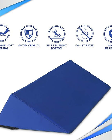 NYOrtho Positioning Wedge Pillow support - Wipe Clean Water Resistant alignment for elderly side sleepers - LeafyLoom