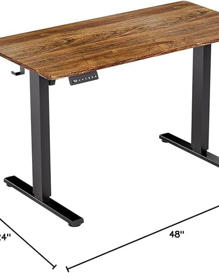Motorized Standing Desks, Electric Stand Up Desk with Ultra Stable Construction and Cable Management,adjustable Height Desk with Memory Preset Design for Home Office Use 48x24 in Natural - LeafyLoom