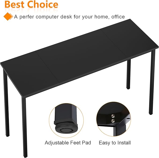 SogesGame Computer Desk, 71 inches Desk & Workstations for Home Office, Writing Study Corner Desk, Modern Simple Style Laptop Table, Easy to Assemble, Black - LeafyLoom