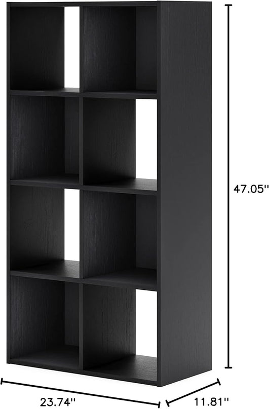 Signature Design by Ashley Langdrew 8 Cube Storage Organizer or Bookcase, Black - LeafyLoom