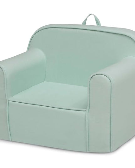 Delta Children Cozee Chair -Foam Kids Chair for Ages 18 Months and Up, Sage - LeafyLoom