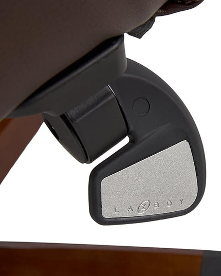 La-Z-Boy Delano Big & Tall Executive Office Chair, High Back Ergonomic Lumbar Support, Bonded Leather, Brown - LeafyLoom
