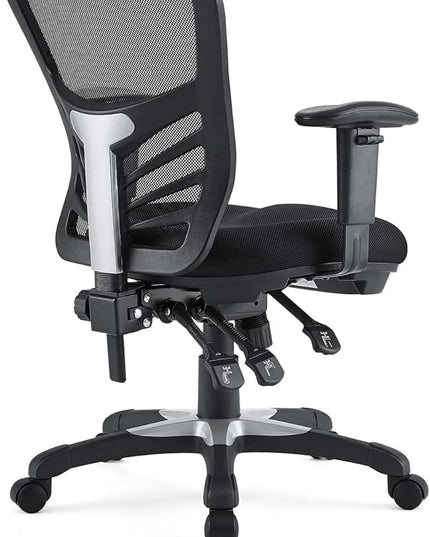 Modway EEI-757-BLK Articulate Ergonomic Mesh Office Chair in Black - LeafyLoom
