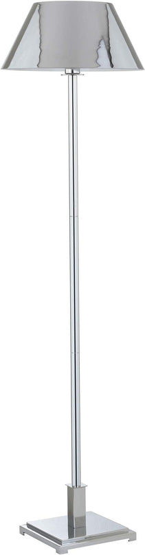 JONATHAN Y JYL6005A Roxy 60" Metal LED Floor Lamp, Contemporary, Modern, Transitional, Office, Living Room, Family Room, Dining Room, Bedroom, Hallway, Foyer, Chrome - LeafyLoom