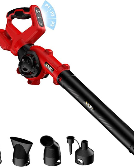 Leaf Blower, Cordless Leaf Blower for Milwaukee M18 Battery, 3 Speed Modes Up to 200MPH, 270° Rotatable Electric Leaf Blower with 4 Blowing Nozzles for Lawn Care and Yard(Battery Not Included) - LeafyLoom