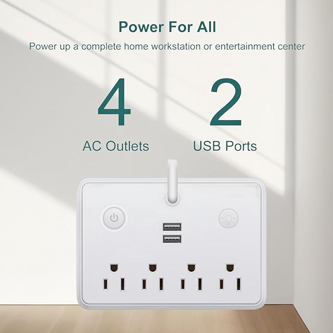 LED Desk Lamp with 2 USB Charging Port and 4 AC Power Outlet, Table Lamps 3 Lighting Modes, Eye-Caring Reading Lamp for Home Bedside Office - LeafyLoom