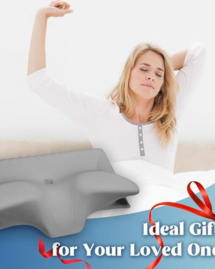 Cervical Pillow for Neck Pain Relief, Cooling Contour Memory Foam Pillows Support Odorless Ergonomic Neck Pillow Adjustable Orthopedic Bed Pillow for Side Back Stomach Sleeper with Pillowcase - LeafyLoom