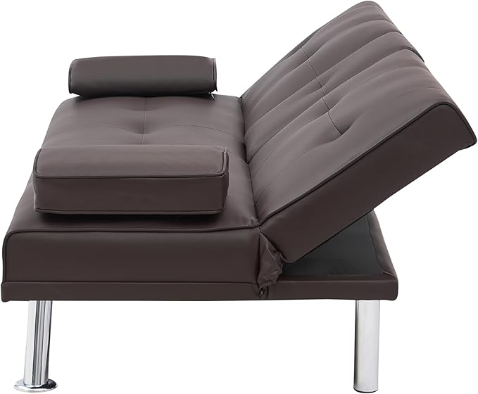 NicBex Rose-SF-00544-DX Sofas, 67" W x 31" D x 33" H, Brown - LeafyLoom