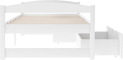 Merax Multifunctional Wood Daybed with Drawers Sofa Storage Bed with Headboard/Space Saving/No Box Spring Needed White - LeafyLoom
