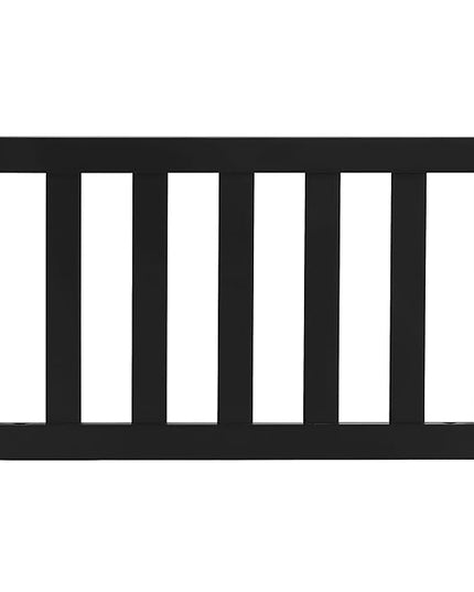 Convertible Crib Toddler Guard Rail in Matte Black Vintage, Converts Cribs to Toddler Beds, Solid Wood Construction - LeafyLoom