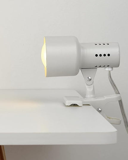 Globe Electric 30293 5.5" Clip-Arm Desk Lamp, Matte Light Gray, In-Line On/Off Switch, Bulb Included, Home Décor, Desk Lamps for Home Office, Home Office Accessories, Room Décor, Accent Lighting Lamps - LeafyLoom