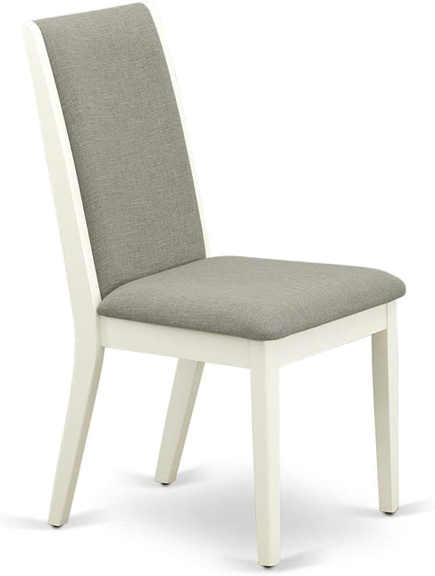 East West Furniture Oxford 5 Piece Dinette Set for 4 Includes a Square Table and 4 Shitake Linen Fabric Parson Dining Room Chairs, 36x36 Inch, OXLA5-LWH-06 - LeafyLoom