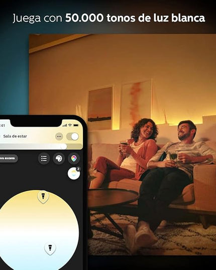 Philips Hue 2-Pack White Ambiance BR30 60W Equivalent Dimmable LED Smart Flood Light (Works with Alexa Apple and Google Assistant) (466508) Philips