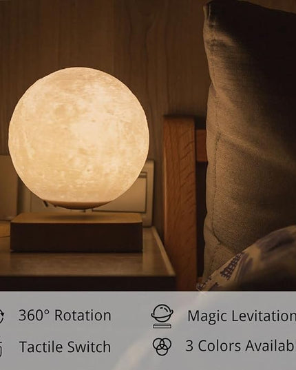 Levitating Moon Lamp, Floating Moon Lamp Magnetic Levitation Moon Light Gifts for girls, boys, Children and teenagers - LeafyLoom