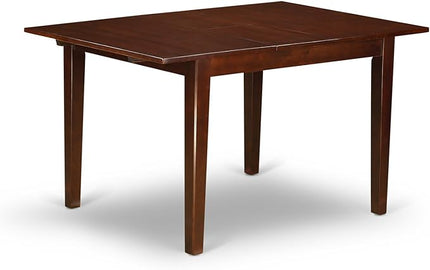 East West Furniture Norfolk Dining Room Rectangle Kitchen Table Top with Butterfly Leaf, 32x54 Inch, Nft-mah-t - LeafyLoom