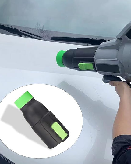 Car Drying Nozzle for EGO Leaf Blower, for Replace Blower 530, 575, 580,615, 650, 765, Bare Car Drying (8" Long) & Green Protective Silicone Band - LeafyLoom