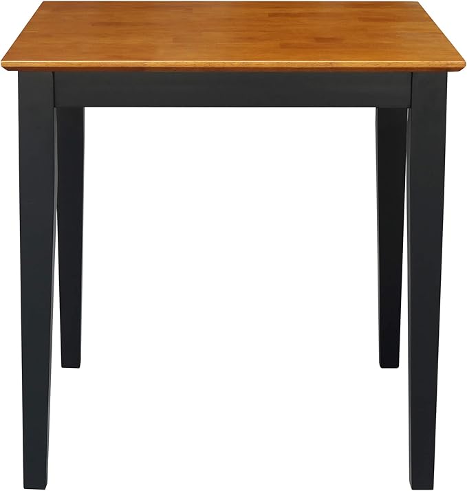 IC International Concepts Dining Table, FURNITURE, Black/Cherry - LeafyLoom