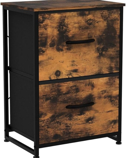 Nicehill Nightstand, Nightstand for Bedroom with Drawers, Small Dresser with Drawers, Bedside Table Bedside Furniture, Night Stand End Table with Storage Drawers for Bedroom, Rustic Brown - LeafyLoom