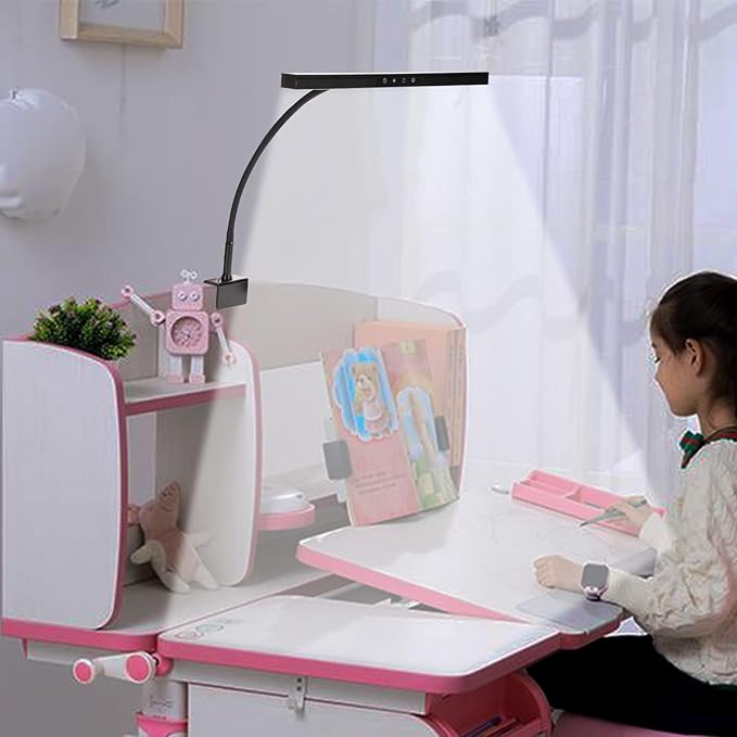 Piano Lamp with 3 Color Modes, Adjustable Height & Direction - Desk Piano Light with Auto-Off Timer - Wide Illumination Music Stand Light for Grand & Digital Pianos - LeafyLoom