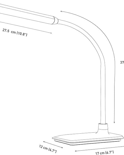 Daylight UN1420 Uno LED Art & Craft Table Lamp-White - LeafyLoom