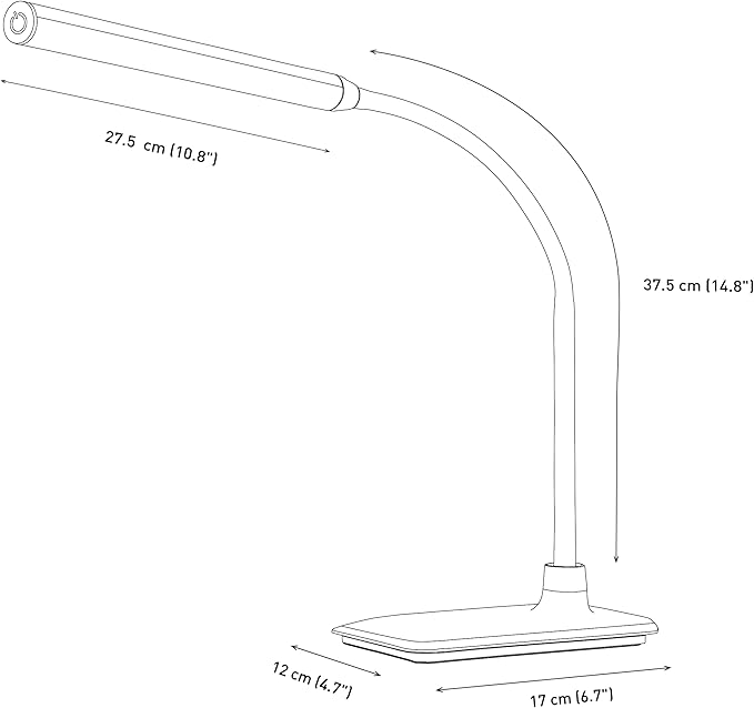 Daylight UN1420 Uno LED Art & Craft Table Lamp-White - LeafyLoom