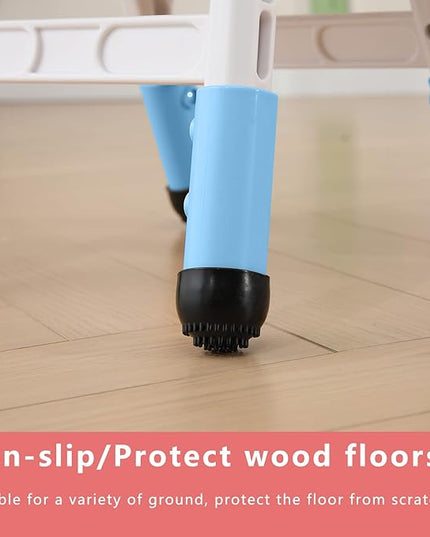 Adjustable Kid Chairs Indoor 3 Level Adjustable Suitable for Children Age 2-6. Maximum load-bearing 220LBS Suitable for Family Classroom and Nursery Child Seat Set (2-Pack-Blue) - LeafyLoom