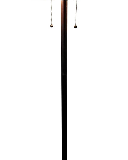 Amora Tiffany Floor Lamp Torchiere - Vintage Standing Light Floor Lamp - 61” Tall Floor Stained Glass Lamp - Tiffany Floor Lamps for Living Room - LeafyLoom