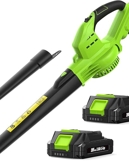 Leaf Blower Cordless with Battery and Charger - Anykit Electric Leaf Blower Battery Operated, Blower Cordless 20V 2 Speed Modes Handheld for Clearing Patio Driveway - LeafyLoom