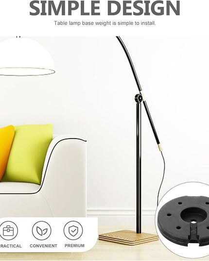 Uonlytech Lamp Cast Iron Loader Table Lamp Base Weight Desk Lamp Base Weight Floor Lamp Base Counterweight for Replacement Black - LeafyLoom