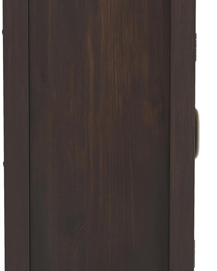 SIMPLIHOME Connaught Low Storage Cabinet, 51 inch, Chestnut Brown - LeafyLoom