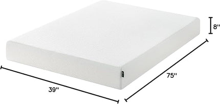ZINUS 8 Inch Green Tea Essential Memory Foam Mattress, Twin, Mattress in A Box, Affordable Mattress, CertiPUR-US Certified - LeafyLoom