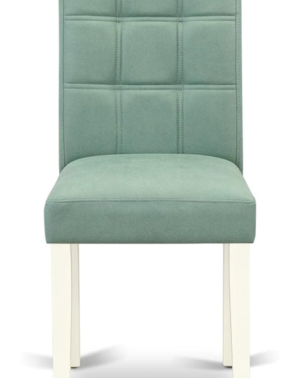 East West Furniture ANAS3-LWH-43 Antique 3 Piece Dining Set consists A Dinner Table and 2 Willow Green Linen White Faux Leather Parson Kitchen Chairs with Stylish Back, Finish, 36x36 Inch - LeafyLoom