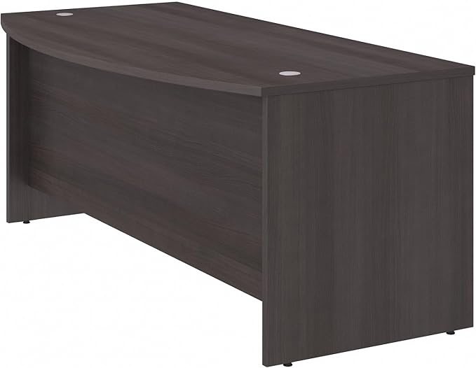 Bush Business Furniture Studio C Bow Front Desk, Computer Table for Home or Professional Office, 72W x 36D, Storm Gray - LeafyLoom