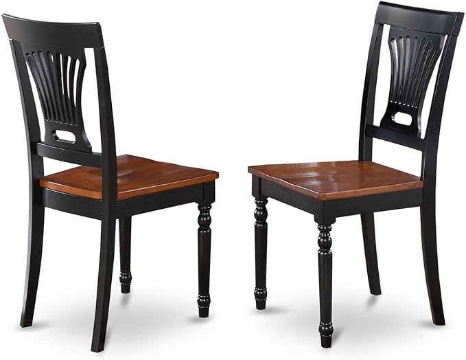 East West Furniture Antique 3 Piece Room Furniture Set Contains a Round Kitchen Table with Pedestal and 2 Dining Chairs, 36x36 Inch, Black & Cherry - LeafyLoom