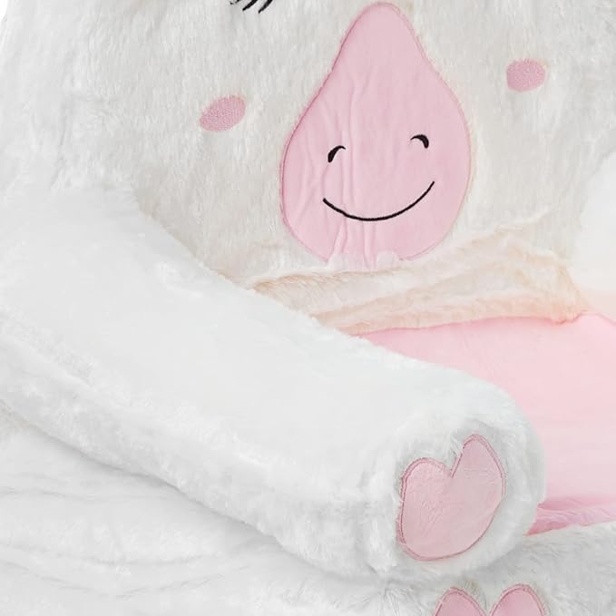 Amazon Basics Children's Plush Toddler Chair, Unicorn, Medium, Multicolor - LeafyLoom