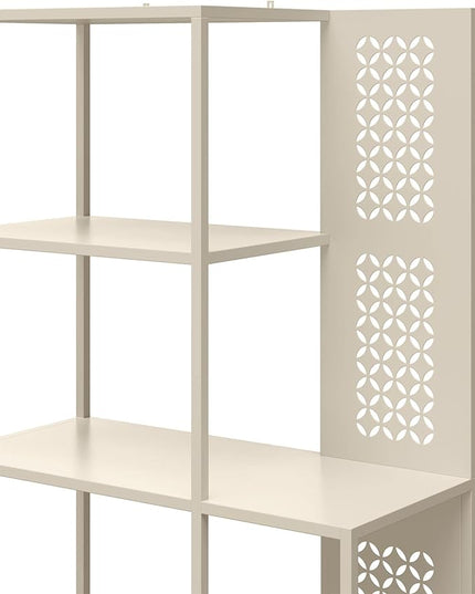 Mr. Kate Annie Metal Bookcase, Parchment - LeafyLoom