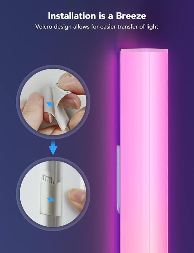 Govee Glide RGBIC Wall Lights, Music Wall Lights Works with Alexa and Google Assistant, Smart LED Light Bars for Bedroom, Living Room, Gaming Room, Party, Music Sync, 7 Panels Set (2 Sections/Panel) Govee