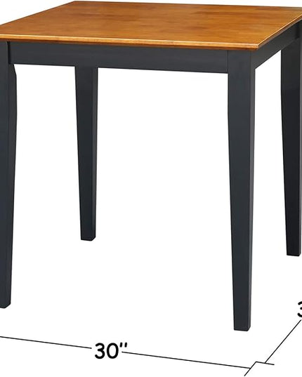 IC International Concepts Dining Table, FURNITURE, Black/Cherry - LeafyLoom
