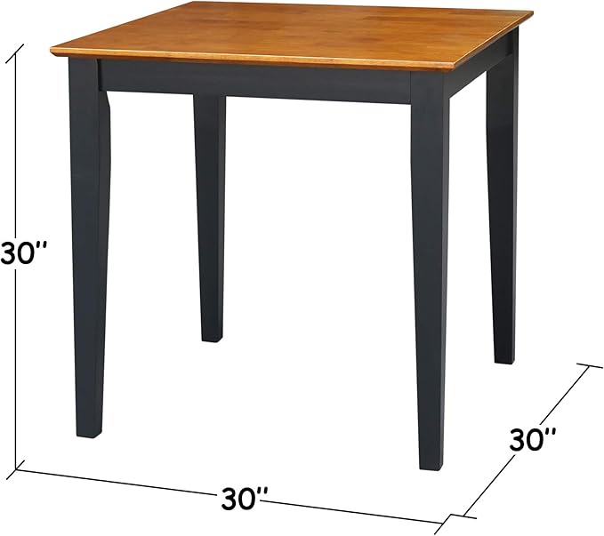 IC International Concepts Dining Table, FURNITURE, Black/Cherry - LeafyLoom