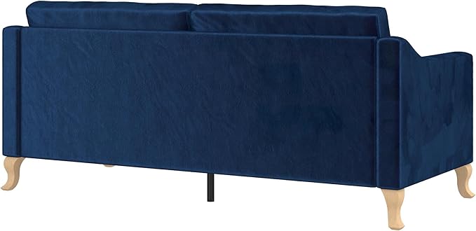 Mr. Kate Tess Sofa with Soft Pocket Coil Cushions, Small Space Living Room Furniture, Blue Velvet - LeafyLoom